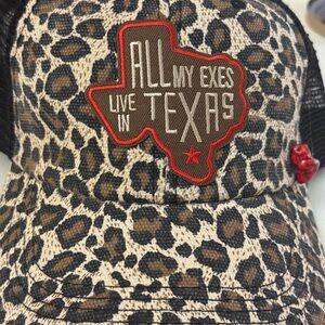 Leopard Print Texas Patch Hat